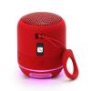 TECHLY Altoparlante Wireless Speaker Portatile con Vivavoce e Luci LED Rosso