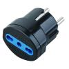 TECHLY Adattatore spina Schuko a presa 10/16A Nero