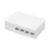 TECHLY PROFESSIONAL Scatola di connessione indoor FTTH per 4 fibre, 4 adattatori, IP20, muro o guida Din