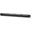 TECHLY PROFESSIONAL Pannello Patch UTP 24 Posti RJ45 Cat.6 con barra gestione cavi