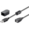 GOOBAY Cavo Prolunga USB 2.0 con Ferrite A Maschio / A Femmina 2m Nero