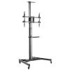 TECHLY Supporto da Pavimento con Mensola TV/LED/LCD 37''-70'' Nero