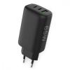 FONTASTIC Caricabatterie GaN USB-A e 2 porte USB-C&trade; Power Delivery 65W Ricarica Rapida Nero