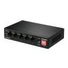 EDIMAX Switch 5 Porte Fast Ethernet a Lungo Raggio con 4 porte PoE+ e Switch DIP, ES-5104PH V2