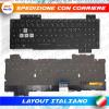 TASTIERA PER ASUS  GL504GM GL504GS NERA CON TASTI BIANCHI