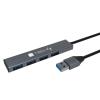 TECHLY Hub USB-A 3.2 a 4 porte USB-A 5Gbps Slim in Metallo