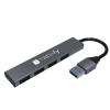 TECHLY Hub USB-A 3.2 a 4 porte USB-A Slim in Metallo