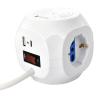 TECHLY Multipresa a Cubo 4 Posti con USB-A e USB-C&trade; QC3.0 e Ricarica Wireless