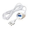 TECHLY Cavo Prolunga Alimentazione Italiana 16A Maschio / Schuko Femmina 5m Bianco