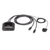 ATEN Switch KVM DisplayPort 4K USB-C&trade; a 2 porte con Selettore di Porte Remoto, US3312