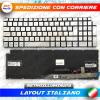 TASTIERA ORIGINALE PER INSPIRON 7590 5584 5590 5593 5594 5598 15-7591 17 7791 VOSTRO 15 5590 7590 V5590 V7590 SILVER RETROILLUMINATA