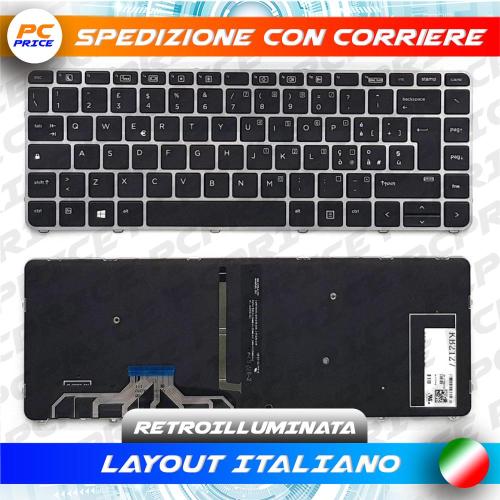 Clavier pour HP EliteBook Folio 1040 G3, 844423-001 avec rétroéclairage