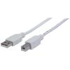 MANHATTAN Cavo USB 2.0 A maschio/B maschio 1.8m Bianco