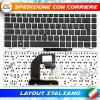 TASTIERA ORIGINALE HP ELITEBOOK 8460 8460p CON FRAME SILVER E TRACKPOINT
