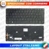 TASTIERA ORIGINALE HP ELITEBOOK 720 725 820 G1 E G2 RETROILLUMINATA FRAME NERO