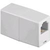 INTELLINET Accoppiatore Telefonico 6 Poli 4 Contatti Pin to Pin F/F Avorio