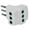 FME Adattatore Triplo Spina 2P+T Presa 2P+T 10A