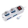 TECHLY Multipresa 4 Posti Italiana Bipasso / 2 Schuko con Interruttore