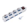 TECHLY Multipresa 8 Posti Italiana Bipasso / 4 Schuko con Interruttore