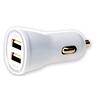 TECHLY Caricatore da Auto Universale 2 Porte USB 5V 1A&2.1A Bianco
