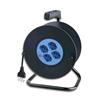 TECHLY Avvolgicavo 4 prese bipasso/schuko 25 mt