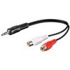 GOOBAY Cavo Audio Stereo 2 RCA Femmina a Jack 3.5 mm Maschio 0,20 m