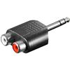 GOOBAY Adattatore Audio 6.3mm Maschio a 2 RCA Femmina