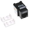 INTELLINET Frutto Keystone RJ45 Cat.6 UTP non schermato Nero