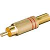 GOOBAY Connettore Audio RCA Maschio Dorato, Rosso