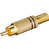 GOOBAY Connettore Audio RCA Maschio Dorato, Nero