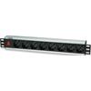 TECHLY PROFESSIONAL Multipresa 8 Posti da Rack 19'' con Interruttore Spina Italiana 1,5U