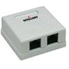 INTELLINET Presa a Muro con 2 Frutti RJ45 Cat. 5E UTP Beige