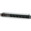 TECHLY PROFESSIONAL Multipresa 6 Posti Rack 19'' con Protezione e Interruttore Spina Italiana 1,5U