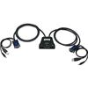 MANHATTAN Mini KVM Switch 2 Porte USB con Audio