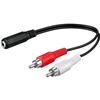 GOOBAY Cavo Stereo Jack 3.5 mm F a 2 x RCA M 0,20 mt