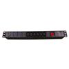 TECHLY PROFESSIONAL Multipresa 4 IT + 6 VDE da Rack 19'' con Interruttore Spina Italiana 1U