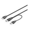 GOOBAY Cavo USB 2.0 ad Y 2xA maschio/A femmina 0.3 m