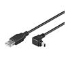 TECHLY Cavo USB 2.0 A maschio/mini B maschio 90&deg; 1,8 m Nero