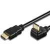 TECHLY Cavo HDMI High Speed con Ethernet A/A M/M Angolato 1 m Nero