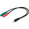 MANHATTAN Cavo Sdoppiatore Microfono Cuffia jack 3,5 mm per Smartphone e Notebook