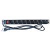 TECHLY PROFESSIONAL Multipresa 9 Posti da Rack 19'' con Interruttore Spina Italiana 1U
