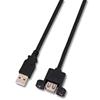 MANHATTAN Cavo USB 2.0 A Maschio/A Femmina da Pannello 1 m