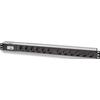 TECHLY PROFESSIONAL Multipresa Verticale per Rack 12 Posti Schuko con Magnetotermico Spina Schuko Angolata 1U
