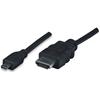 TECHLY Cavo HDMI&trade; Highspeed con ethernet channel 1.4 A M/ Micro D M, 5 m